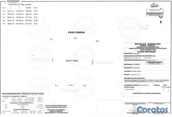 solares y terrenos - VENTA DE SOLAR EN  CASA DE CAMPO ROMANA 3