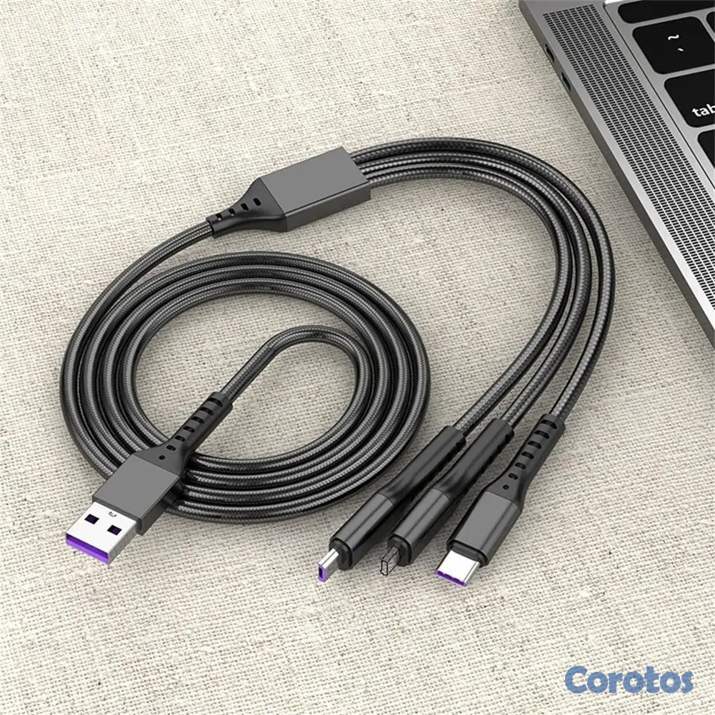 accesorios para electronica - CABLE USB 5.0A 3 EN 1 MY-7113