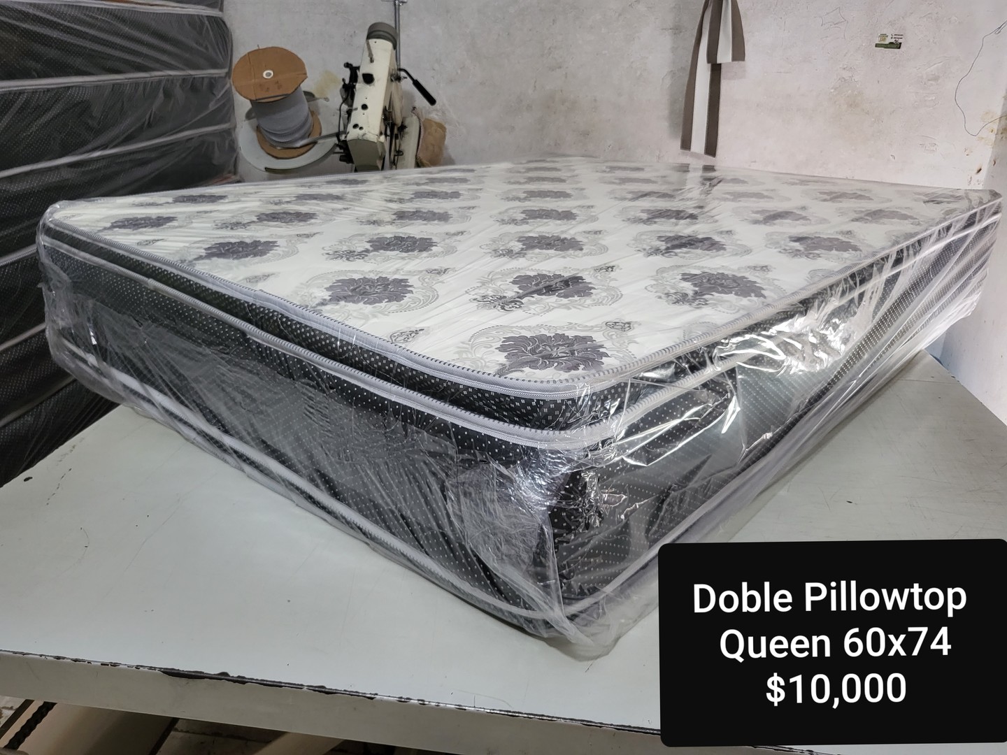muebles y colchones - Colchon Queen 60 Doble Pillow Top Pillowtop