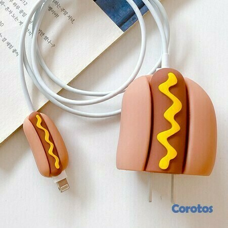 otros electronicos - Protector para cargador iphone tipo c de dibujos animados 7