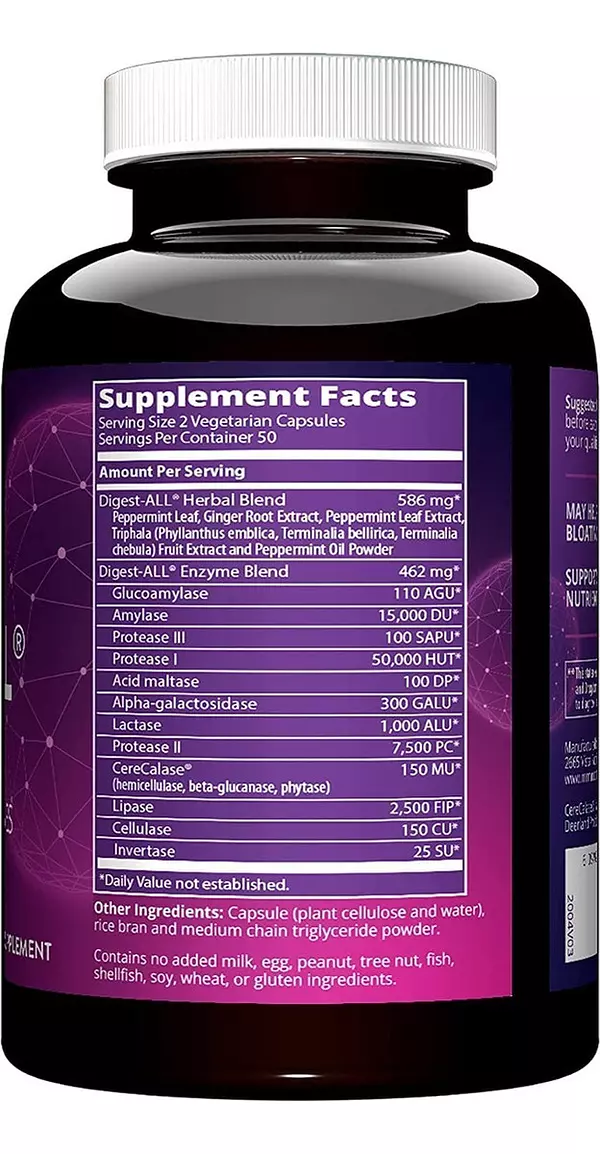 Salud y Equipamiento Médico - Enzimas Digestivas Mrm 30 Capsulas 2