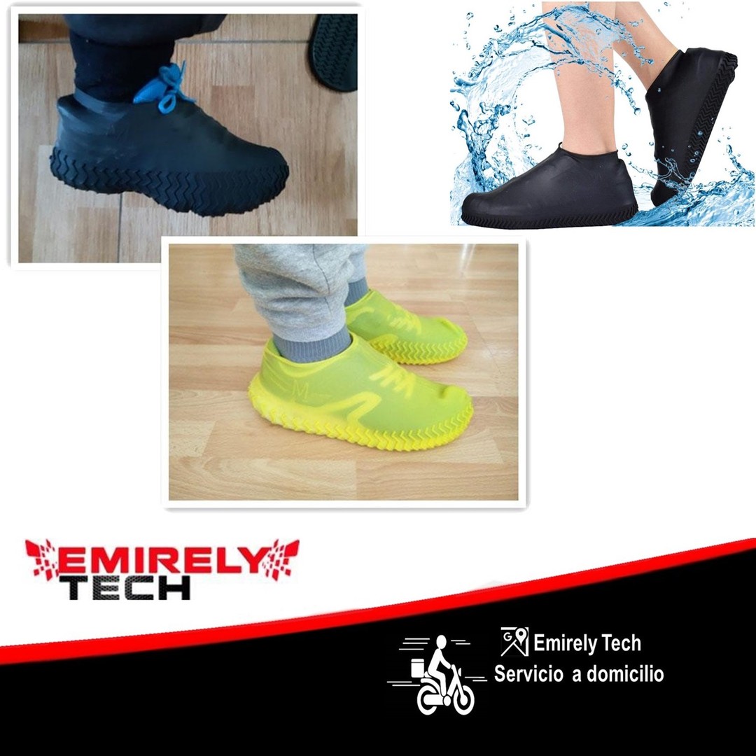 accesorios para electronica - Cubiertas de silicona impermeables para zapatos, fundas para lluvia cover shoe