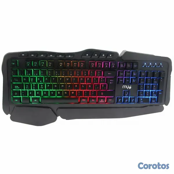 computadoras y laptops - TECLADO GAMING MYO SERIE 8, USB, LED, BACKLIGHTING RAINBOW.