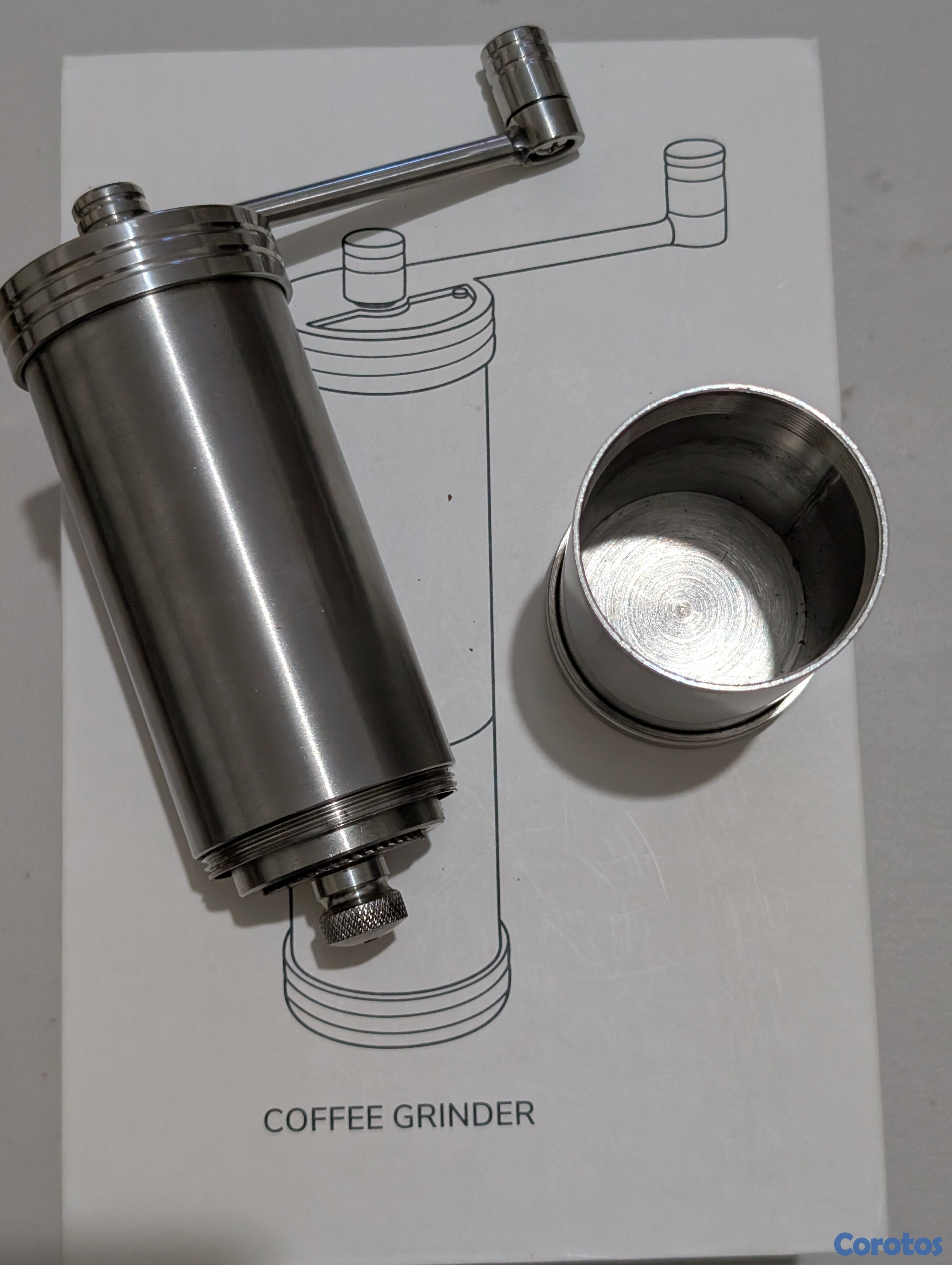 cocina - Molinillo de café manual CUSIBOX de acero inoxidable con fresa cónica ajustable 5