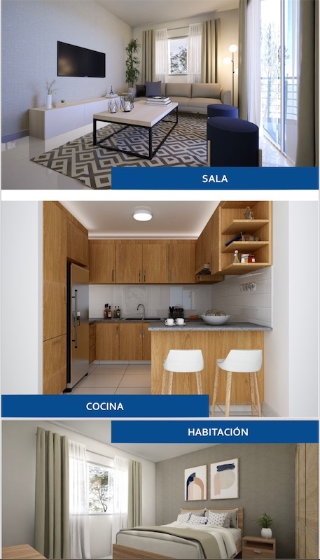 apartamentos - Apartamentos en planos. Residencial cerrado 
Av. hispanoamericana Santiago.  3