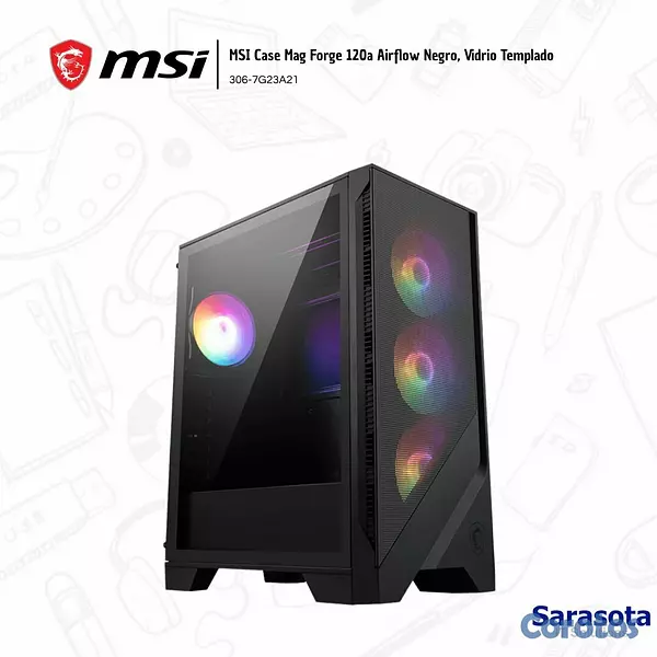 accesorios para electronica - Msi Case Mag Forge 120A Airflow 3