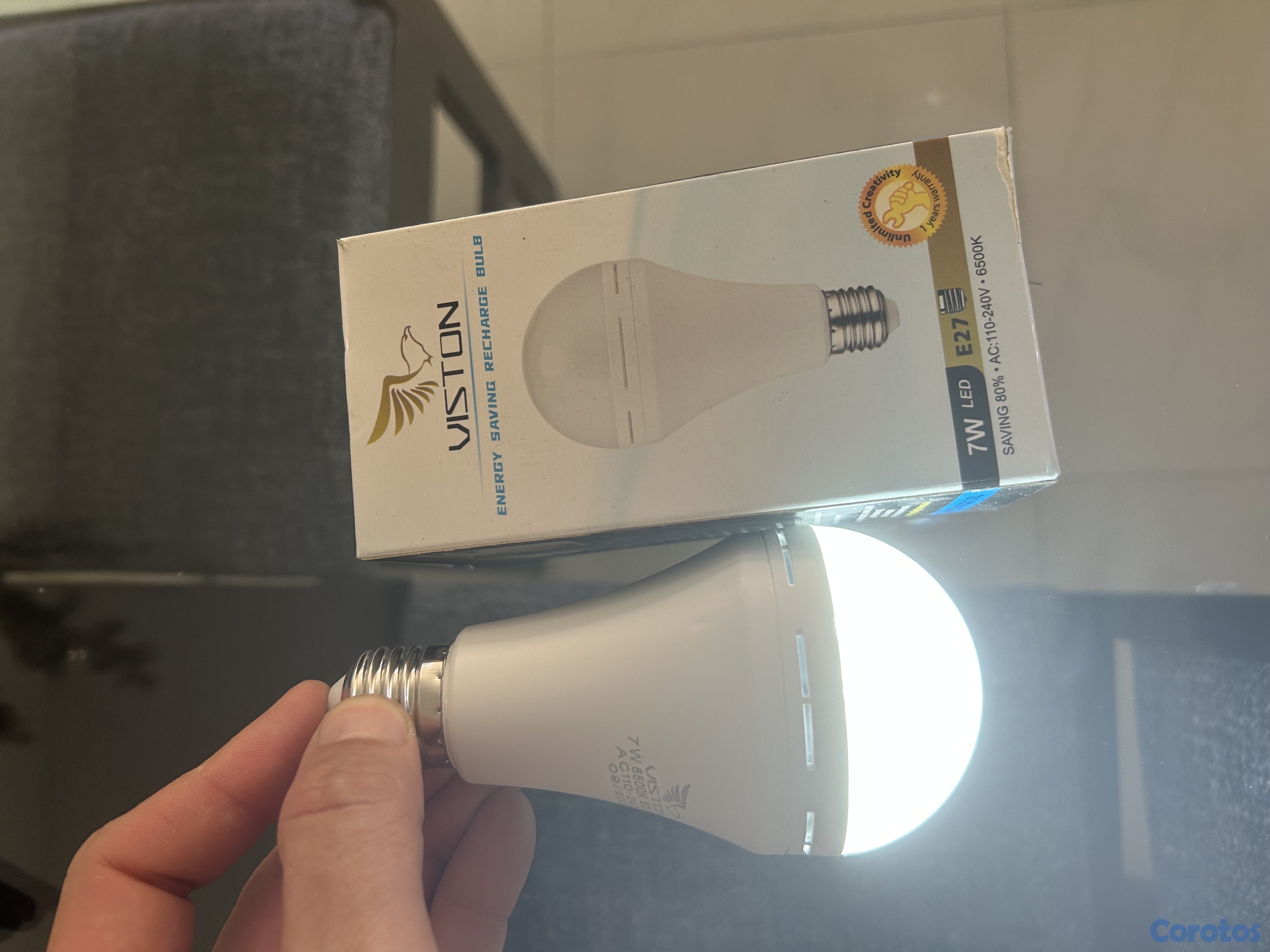 otros electronicos - Bombillo recargable. Excelente calidad. Duración de más de 4 horas,  2