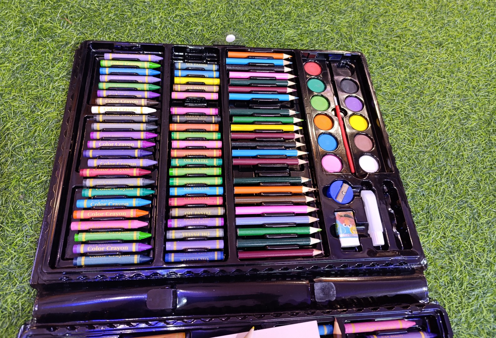 arte y antigüedades - Set de arte, lápices de colores, borrador, lápiz, crayones, goma de borrar, 3