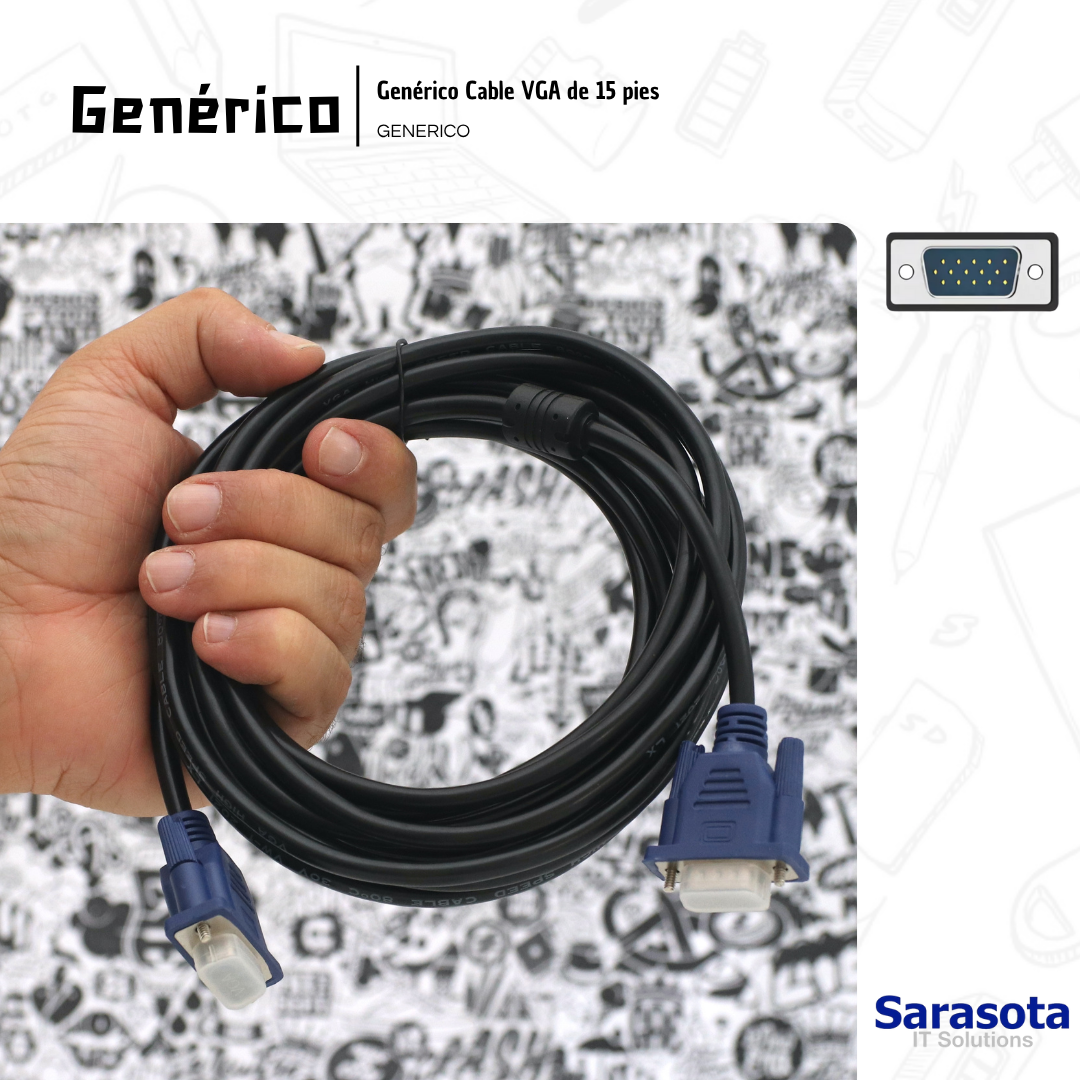 accesorios para electronica - Genérico Cable VGA de 15 pies 1