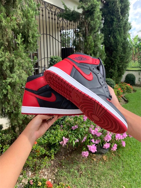 zapatos para mujer - Air Jordan 1 -Rojo y Negro-  10/10