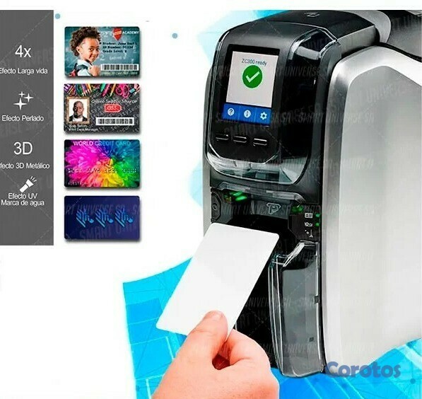 impresoras y scanners - ZEBRA ZC300 IMPRESION DE LOS  2 LADOS AUTOMATICAMENTE DE SU CARNET EN PVC 