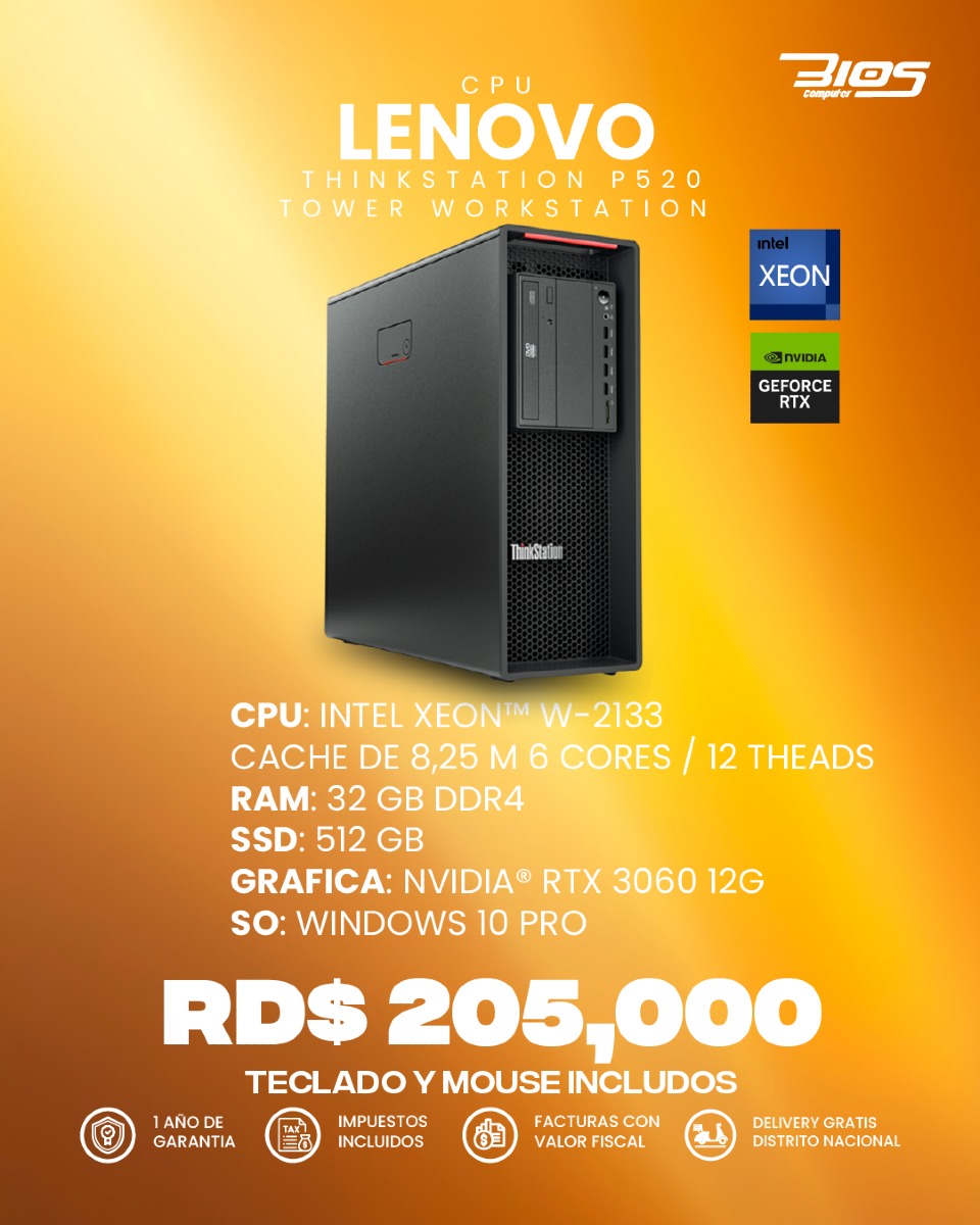 computadoras y laptops - Lenovo ThinkStation P520 TOWER WORKSTATION 0