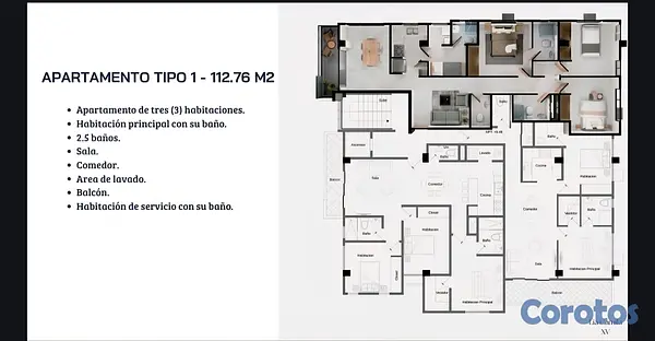apartamentos - Apto 403, Proyecto LC en Atala 2