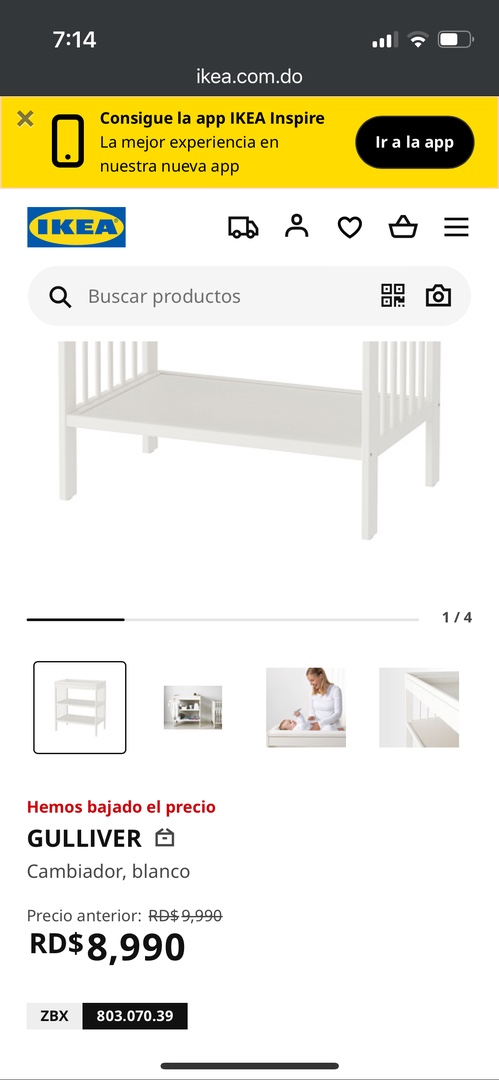 muebles - Cambiador blanco (Gulliver) de Ikea 3