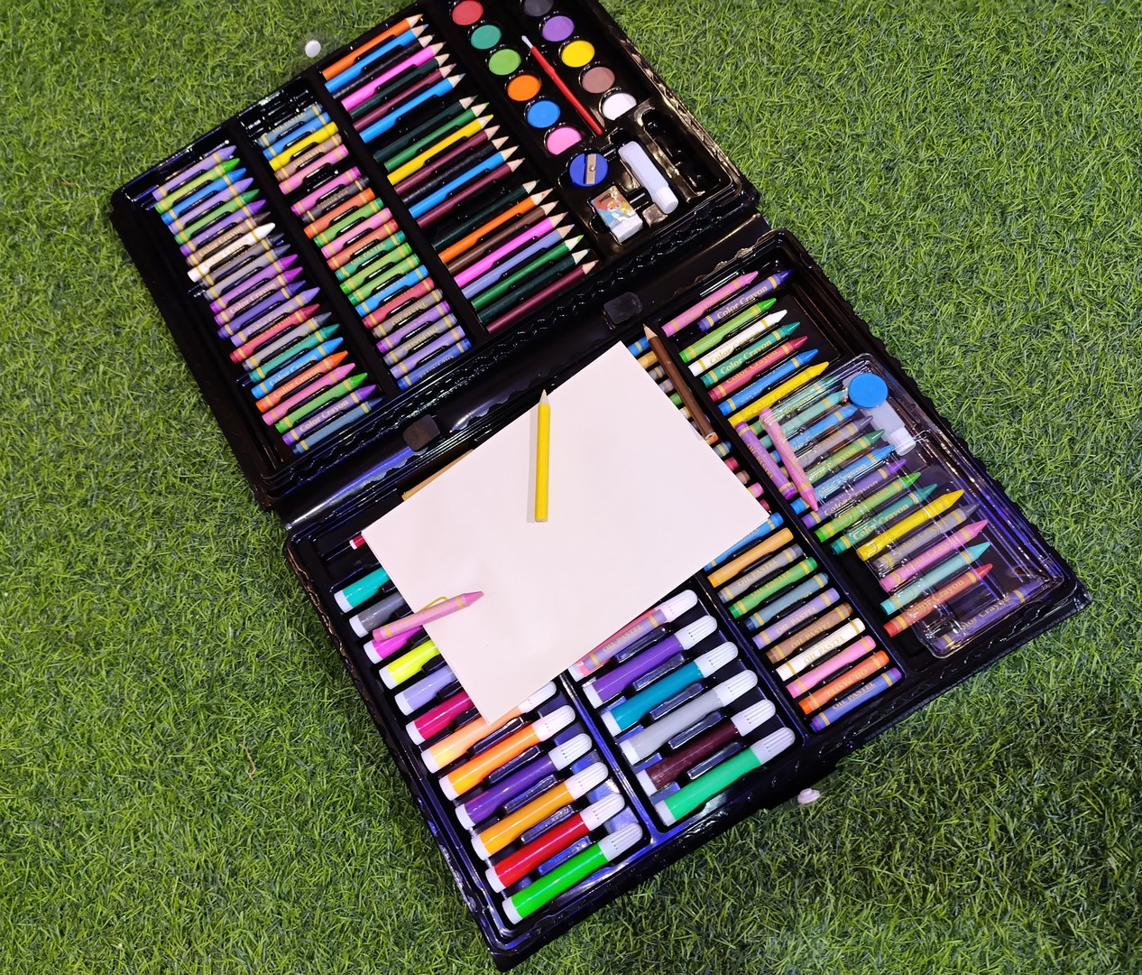 arte y antigüedades - Set de arte, lápices de colores, borrador, lápiz, crayones, goma de borrar, 4