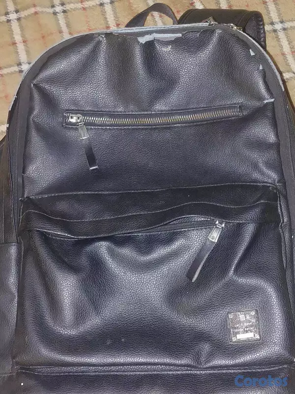carteras y maletas -  🎒🔥 Mochila De cuero Negra 🔥🎒 3