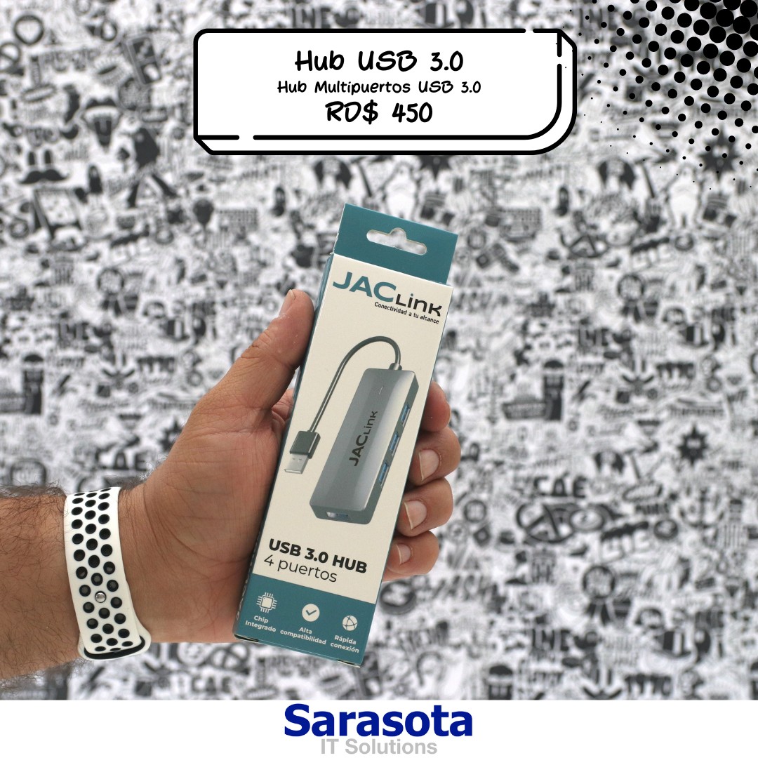 accesorios para electronica - Hub Multipuertos USB 3.0 (Somos Sarasota) 0