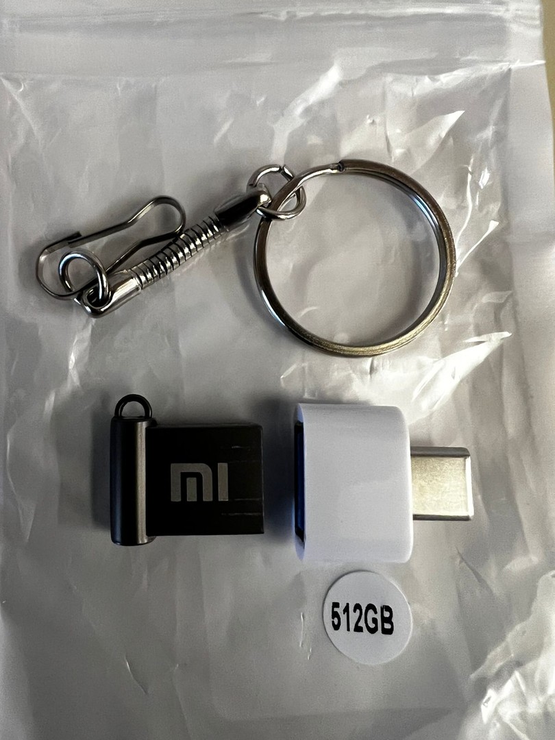 computadoras y laptops - Memoria usb 3.0 512gb Xiaomi  con adaptador usb C y Kryholder 