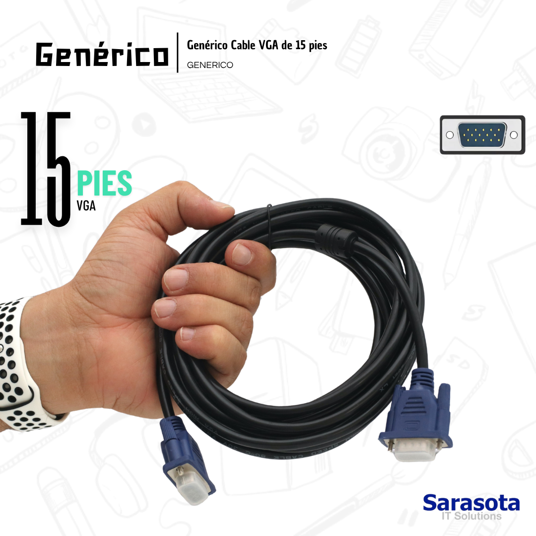 accesorios para electronica - Genérico Cable VGA de 15 pies 2