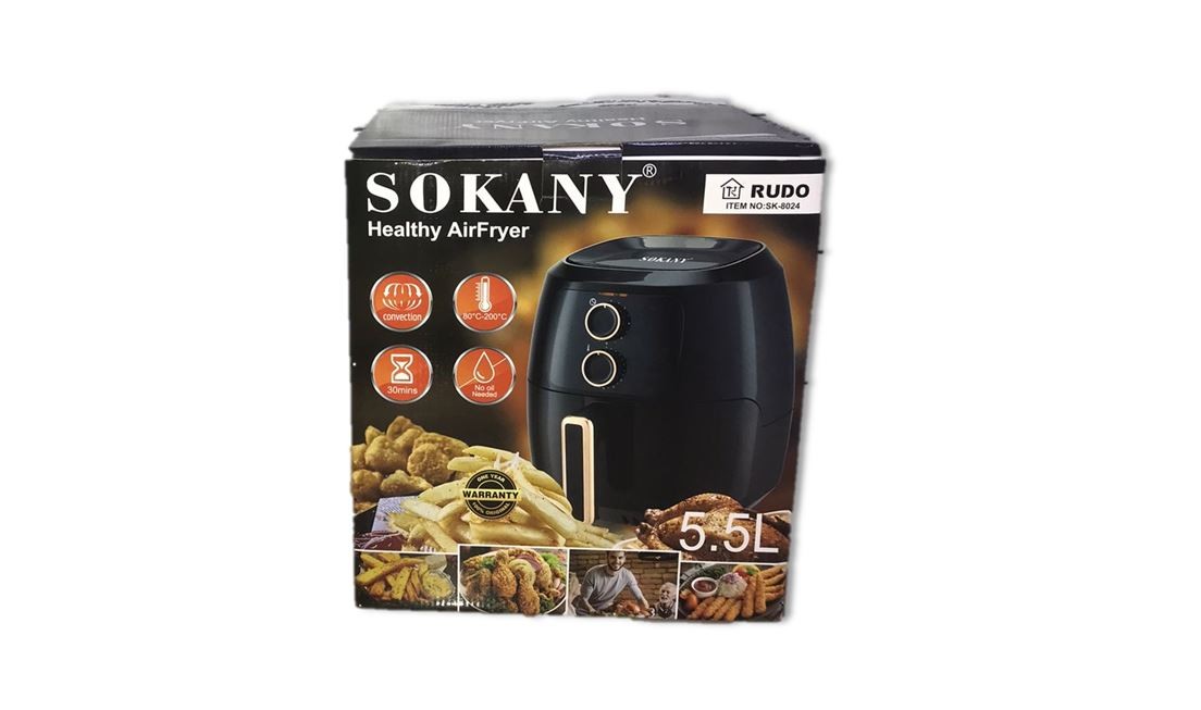 electrodomesticos - Freidora de Aire Air Fryer Sokany manual de 5.5 litros SK-8024, cocina saludable 1