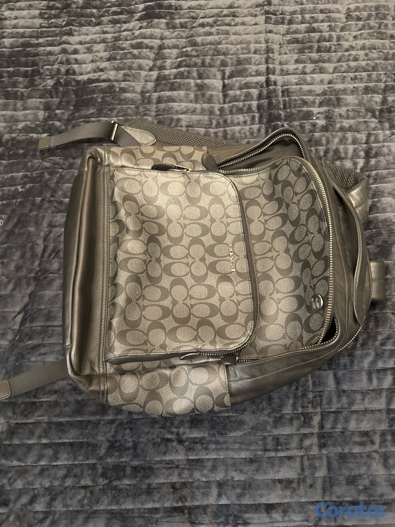 carteras y maletas - Mochila Coach Negra, Precio Negociable 5