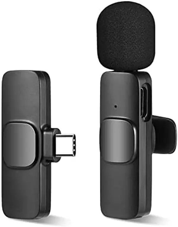 otros electronicos - Micrófono lavalier 2,4G inalámbrico compatible con Android USB C de Solapa 1