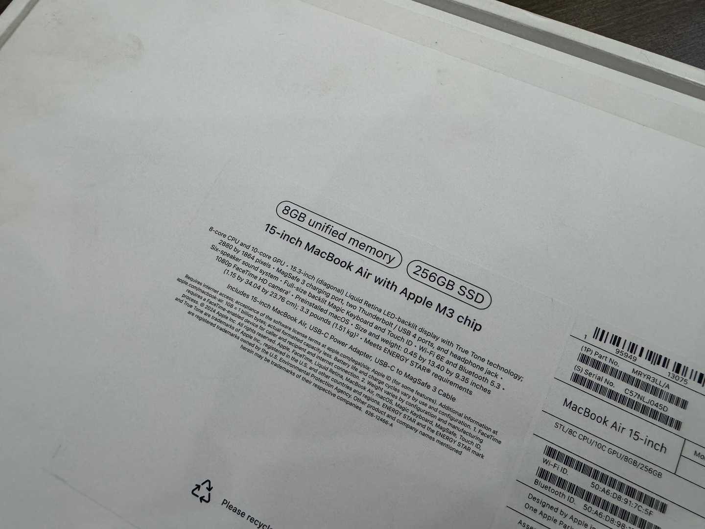computadoras y laptops - MacBook Air 15 inch M3 Apple Chip | 8GB RAM 256GB Starlight $ 73,500 NEG 3