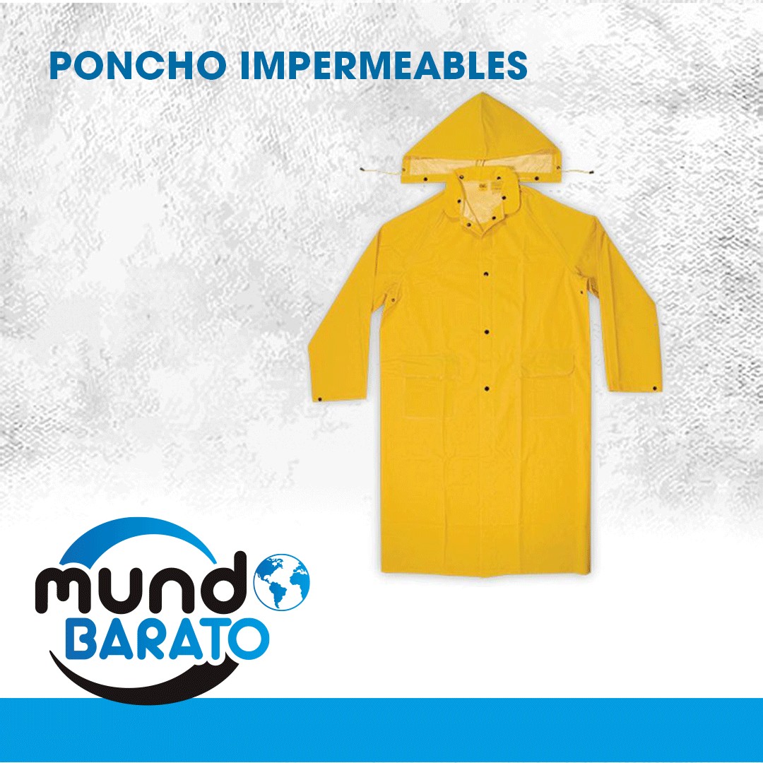 ropa para hombre - traje impermeable Impermeable Chaleco Poncho Rain Coat Lluvia amarillo 0