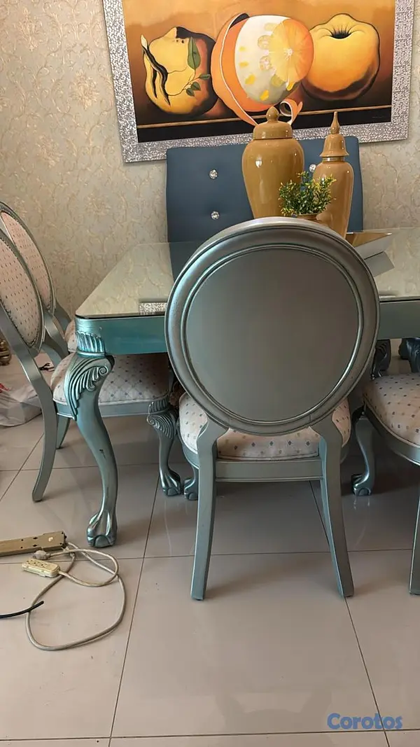 muebles y colchones - Elegante comedor de 8 sillas 3