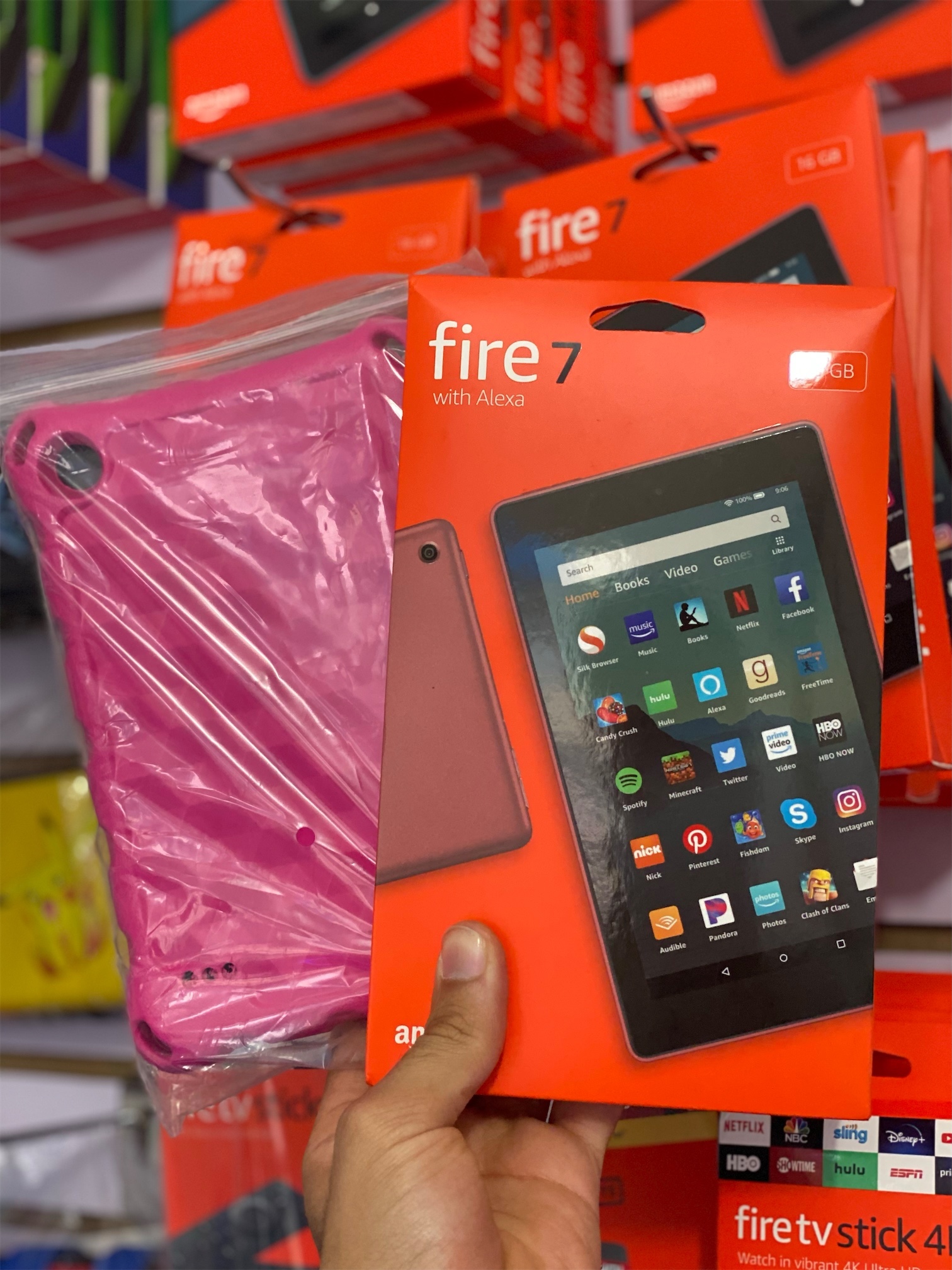 celulares y tabletas - Tablet Amazon fire 7 16GB + Cover