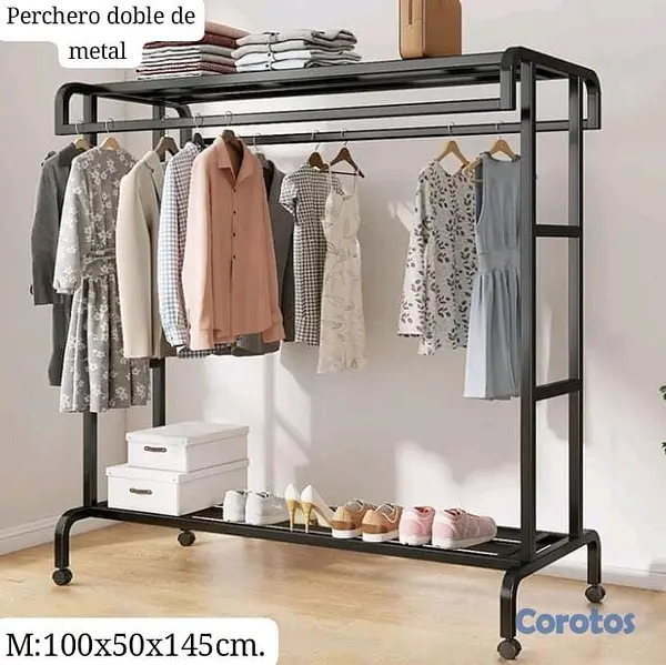 decoración y accesorios - perchero de metal totalmente sellado en su caja 2