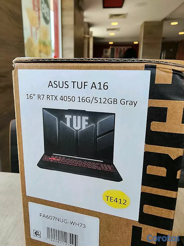 computadoras y laptops - Asus tuf a16 ryzen 7 RTX 4050 4