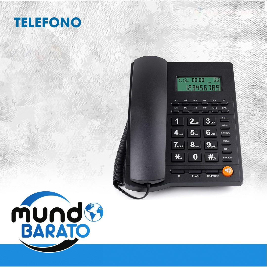 electrodomesticos - Teléfono fijo de escritorio con cable y botón grande para Family Office y Hotel 0