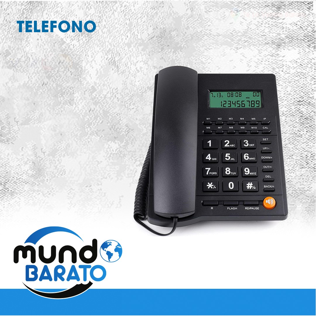 celulares y tabletas - Teléfono fijo de escritorio con cable y botón grande para Family Office y Hotel 1