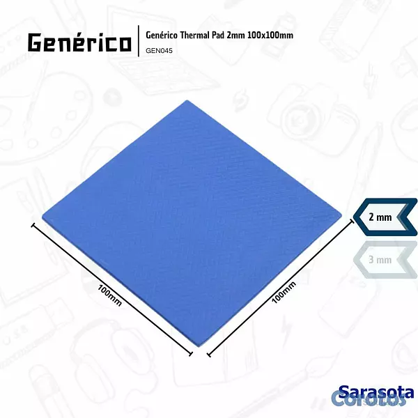 accesorios para electronica - Genérico Thermal Pad 2mm 100x100mm 2