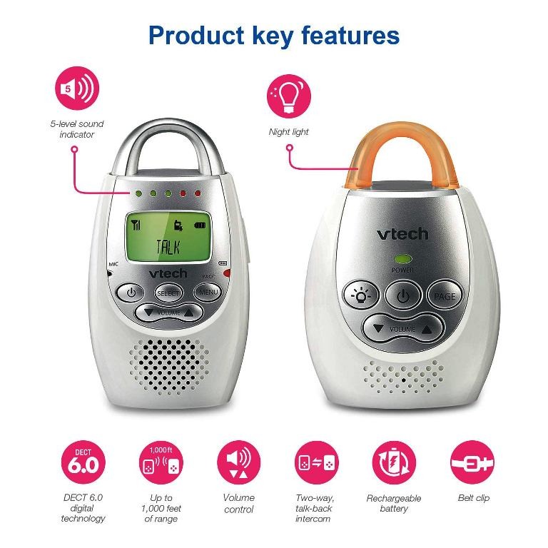 accesorios - Monitor para bebés de audio digital VTech Blanco 
