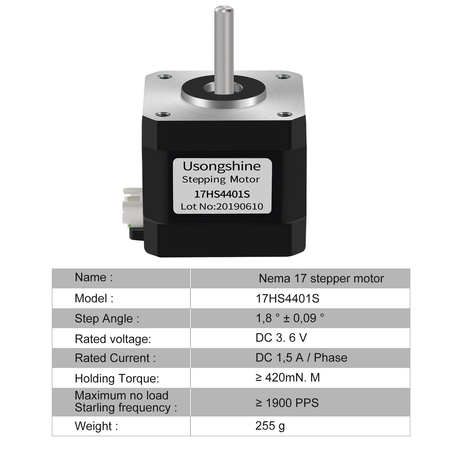 accesorios para electronica - Servo motor Nema 17 1.5A 42N.cm 0