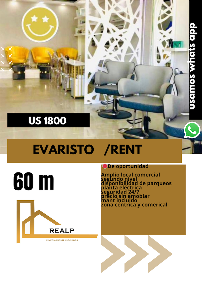 oficinas y locales comerciales - Local en excelente zona en evaristo  0