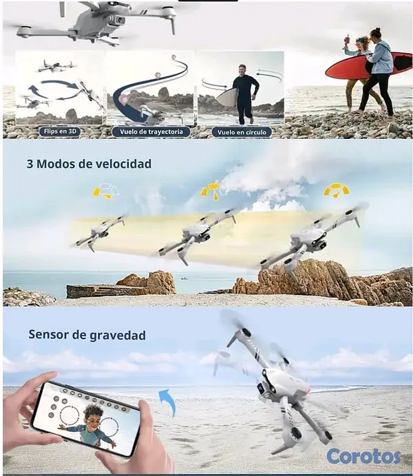 accesorios para vehiculos - Drone f10 con GPS  9