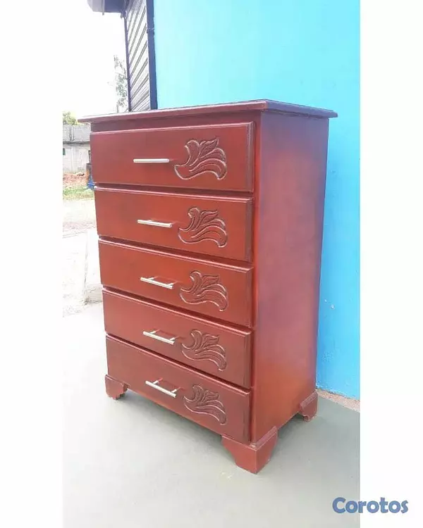 muebles y colchones - Biuro en color caoba  4