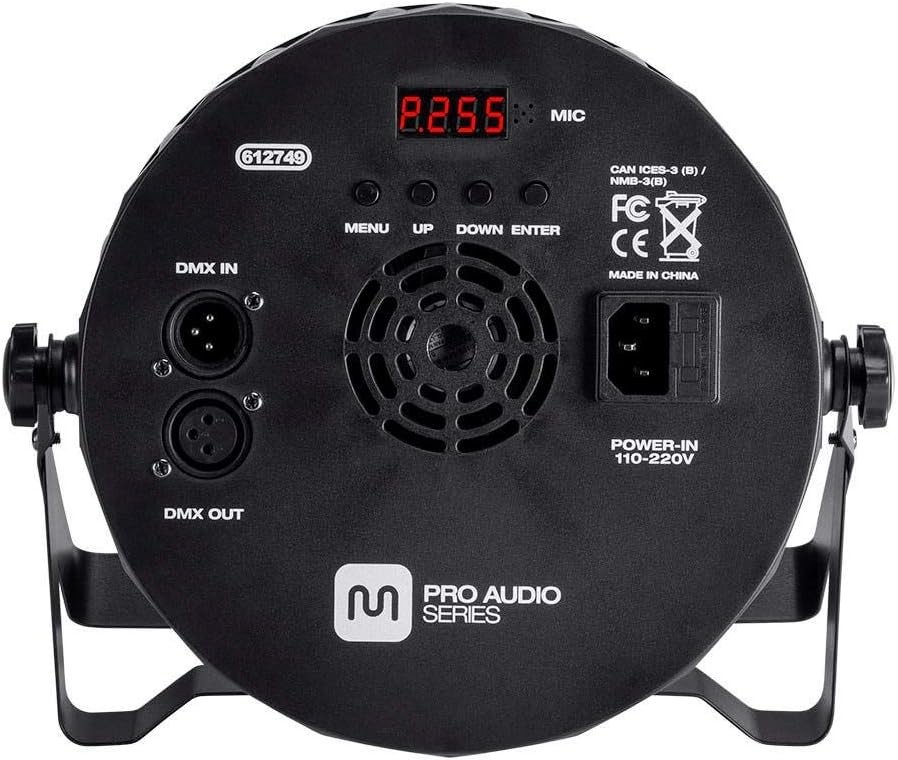 accesorios para electronica - Luz de escenario plana de 10 W x 9 LED (RGBW), color negro 1