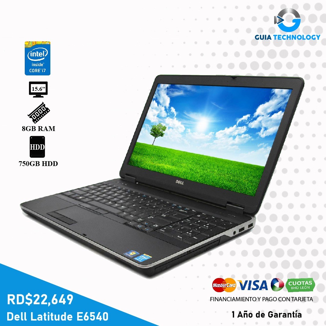 computadoras y laptops - Oferta!! Laptop Dell Latitude E6540 Core i7-4610M @3.00 750GB HDD 8GB RAM 