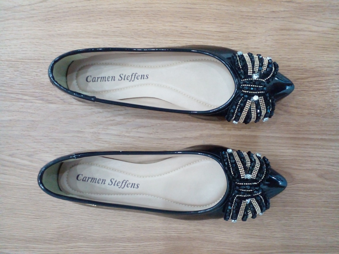 zapatos para mujer - Zapatillas negras nuevas de dama talla 36.5