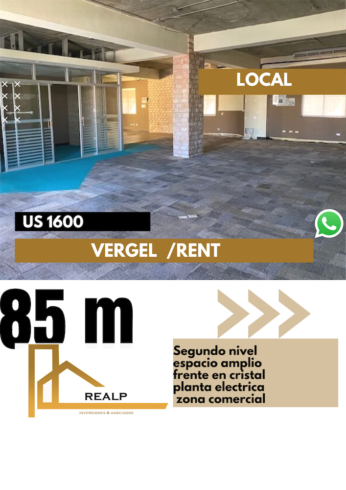 oficinas y locales comerciales - Vergel 85 m 1600 Us
