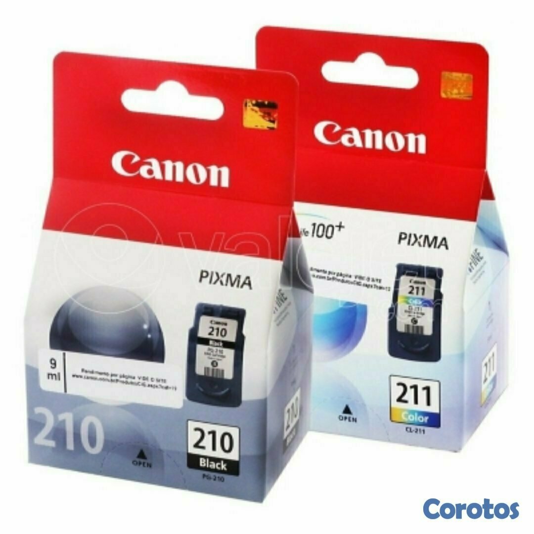 computadoras y laptops - ESPECIAL CARTUCHO CANON PAG-210 CL-211 NEGRO Y COLOR TOTALMENTE ORIGINALES 1