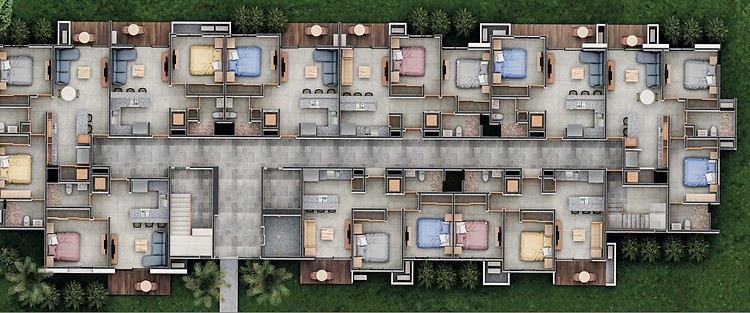 casas vacacionales y villas - Apartamento moderno 2 habitaciones  en  District  Ciudad del sol Bávaro 5