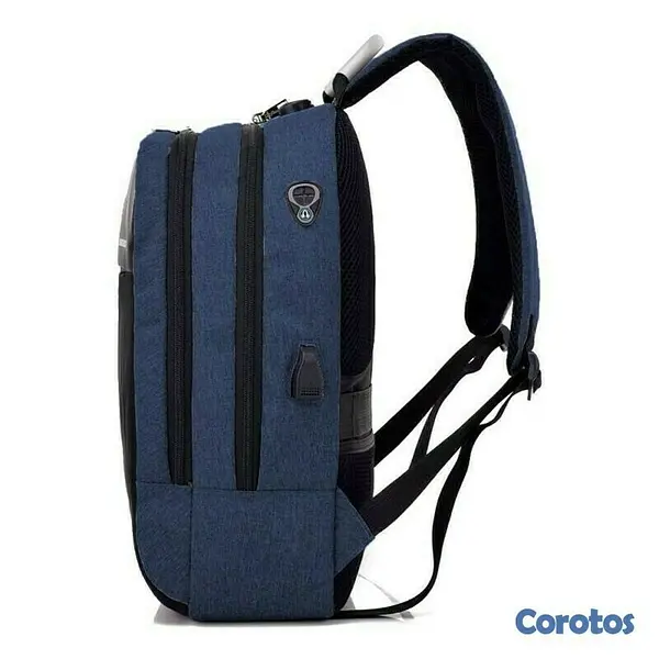 carteras y maletas - Mochila antirrobo impermeable con puerto de carga USB y audífonos.  3
