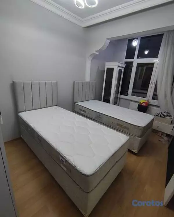 muebles y colchones - Cama tapizada moderna Gris+Colchón. Nueva 5
