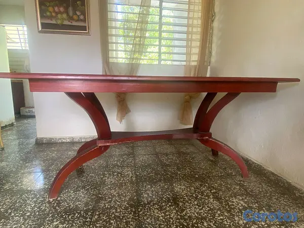 muebles y colchones - Mesa de comedor en Caoba  2
