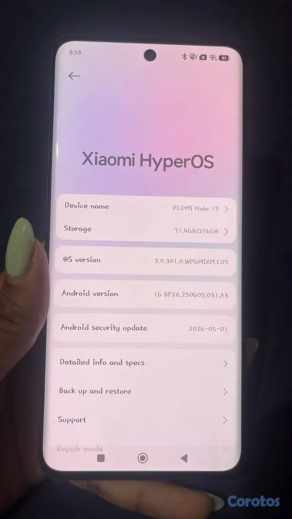 celulares y tabletas - Vendo Xiaomi Redmi Note 15 de 256gb 4